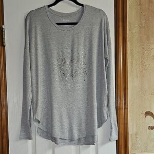 Gray Long Sleeve Top